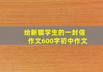 给新疆学生的一封信作文600字初中作文