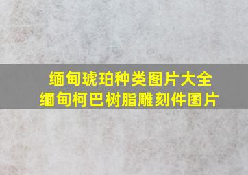 缅甸琥珀种类图片大全缅甸柯巴树脂雕刻件图片