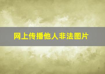 网上传播他人非法图片