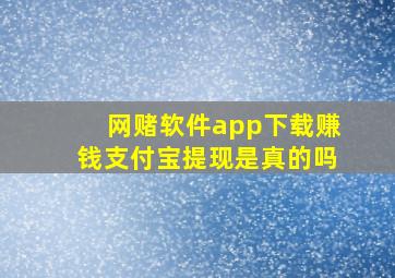 网赌软件app下载赚钱支付宝提现是真的吗