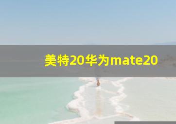 美特20华为mate20