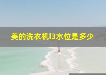 美的洗衣机l3水位是多少