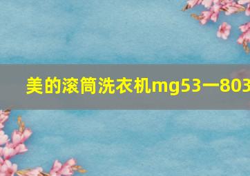 美的滚筒洗衣机mg53一8031