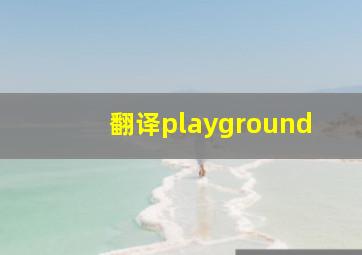 翻译playground