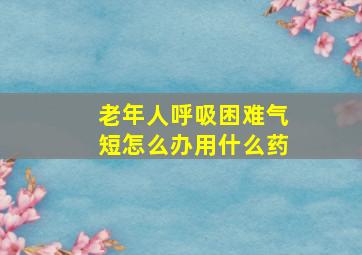 老年人呼吸困难气短怎么办用什么药