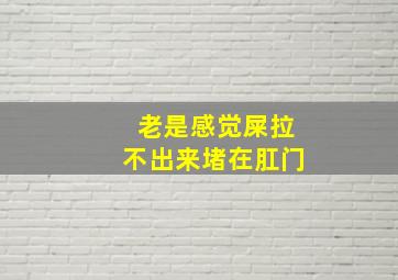 老是感觉屎拉不出来堵在肛门