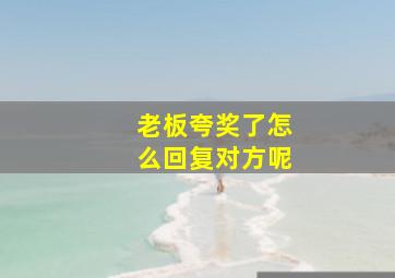 老板夸奖了怎么回复对方呢