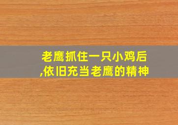 老鹰抓住一只小鸡后,依旧充当老鹰的精神