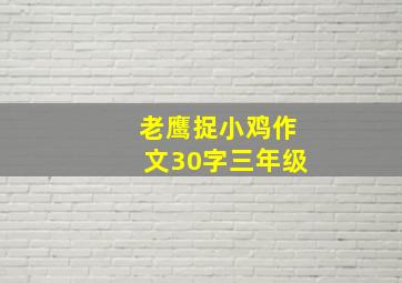 老鹰捉小鸡作文30字三年级