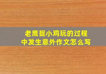 老鹰捉小鸡玩的过程中发生意外作文怎么写