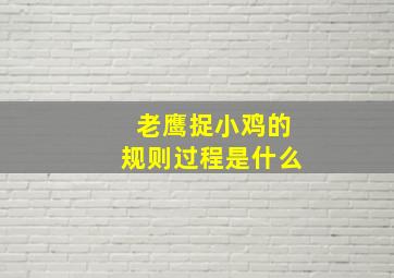 老鹰捉小鸡的规则过程是什么