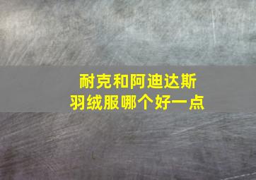 耐克和阿迪达斯羽绒服哪个好一点