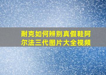 耐克如何辨别真假鞋阿尔法三代图片大全视频