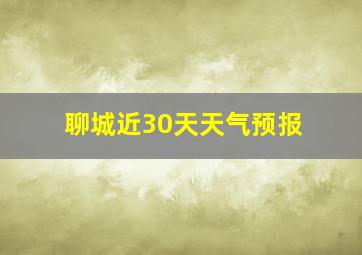 聊城近30天天气预报