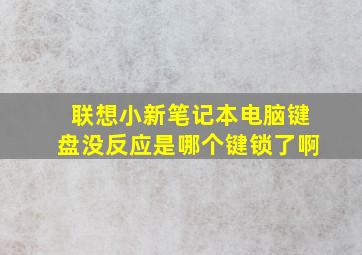 联想小新笔记本电脑键盘没反应是哪个键锁了啊