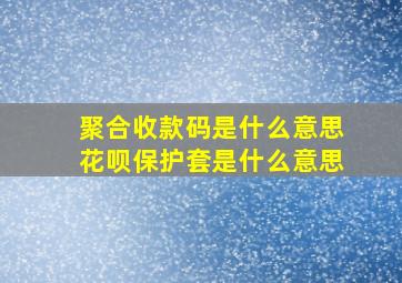 聚合收款码是什么意思花呗保护套是什么意思