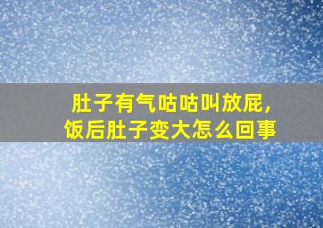 肚子有气咕咕叫放屁,饭后肚子变大怎么回事