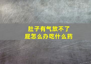 肚子有气放不了屁怎么办吃什么药