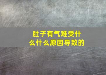 肚子有气难受什么什么原因导致的