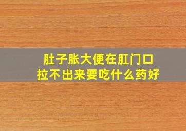 肚子胀大便在肛门口拉不出来要吃什么药好