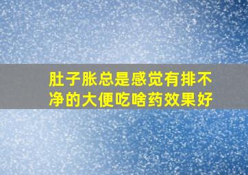 肚子胀总是感觉有排不净的大便吃啥药效果好