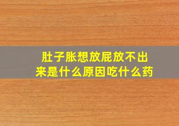 肚子胀想放屁放不出来是什么原因吃什么药