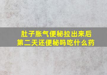 肚子胀气便秘拉出来后第二天还便秘吗吃什么药