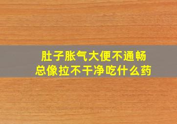 肚子胀气大便不通畅总像拉不干净吃什么药