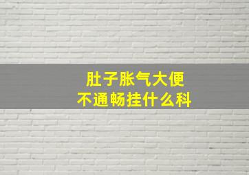 肚子胀气大便不通畅挂什么科