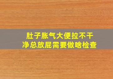 肚子胀气大便拉不干净总放屁需要做啥检查