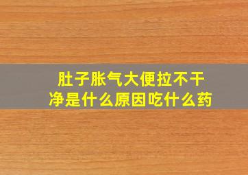 肚子胀气大便拉不干净是什么原因吃什么药