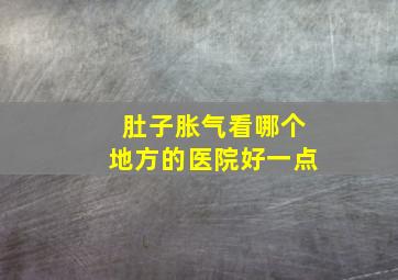 肚子胀气看哪个地方的医院好一点