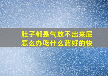 肚子都是气放不出来屁怎么办吃什么药好的快