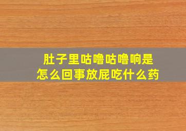 肚子里咕噜咕噜响是怎么回事放屁吃什么药