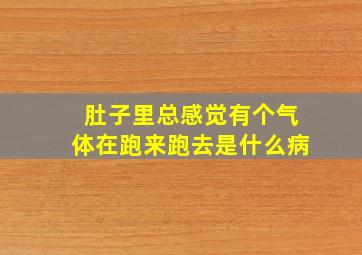 肚子里总感觉有个气体在跑来跑去是什么病