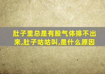 肚子里总是有股气体排不出来,肚子咕咕叫,是什么原因