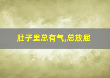 肚子里总有气,总放屁