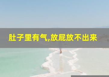 肚子里有气,放屁放不出来