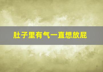 肚子里有气一直想放屁