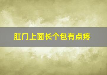 肛门上面长个包有点疼