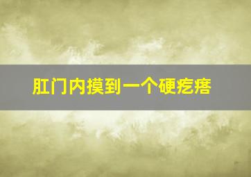 肛门内摸到一个硬疙瘩