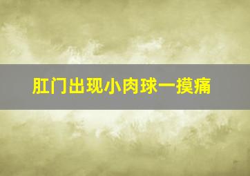 肛门出现小肉球一摸痛