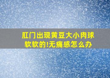 肛门出现黄豆大小肉球软软的!无痛感怎么办