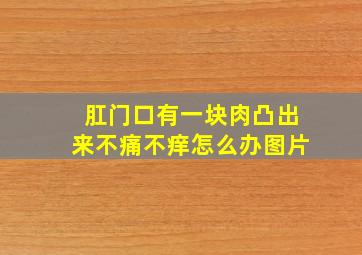 肛门口有一块肉凸出来不痛不痒怎么办图片