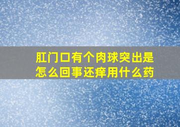 肛门口有个肉球突出是怎么回事还痒用什么药