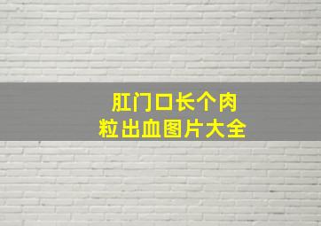 肛门口长个肉粒出血图片大全