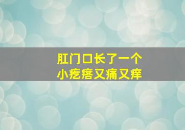 肛门口长了一个小疙瘩又痛又痒