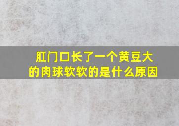 肛门口长了一个黄豆大的肉球软软的是什么原因