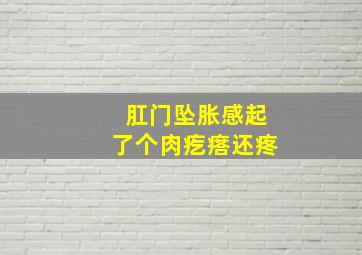 肛门坠胀感起了个肉疙瘩还疼