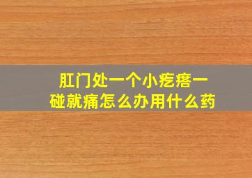 肛门处一个小疙瘩一碰就痛怎么办用什么药